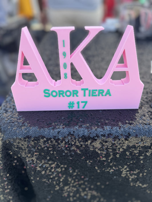Custom AKA Desk Plaque