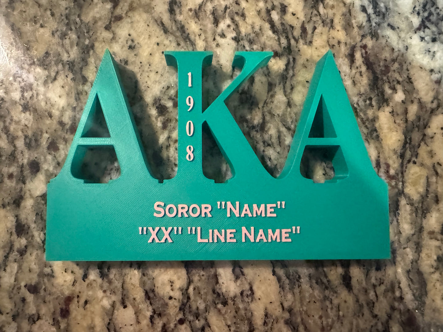 Custom AKA Desk Plaque
