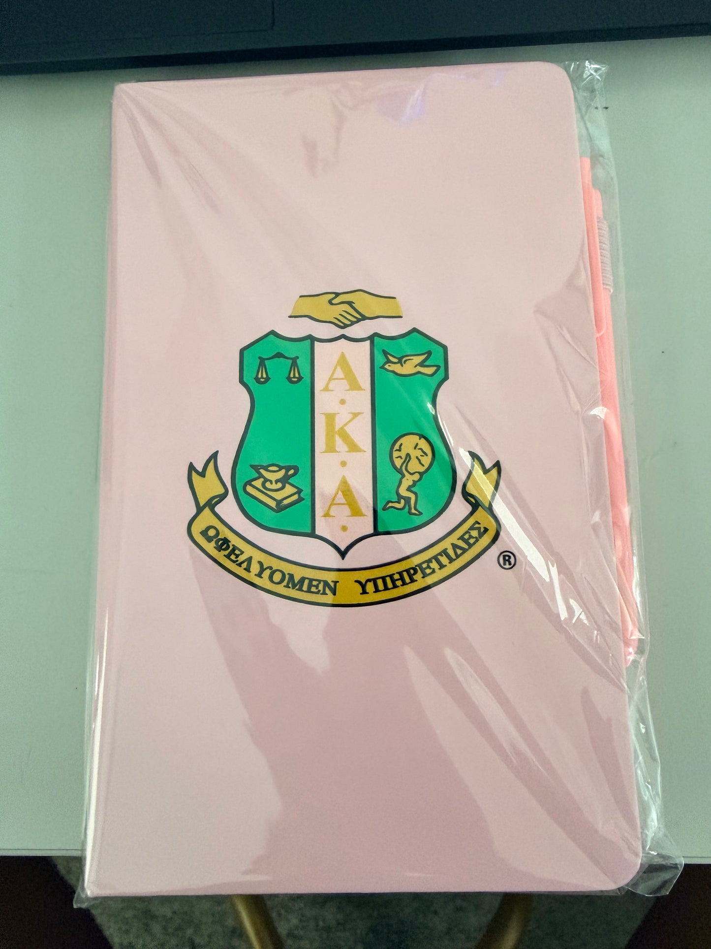 Pink Shield Notebook with Pen