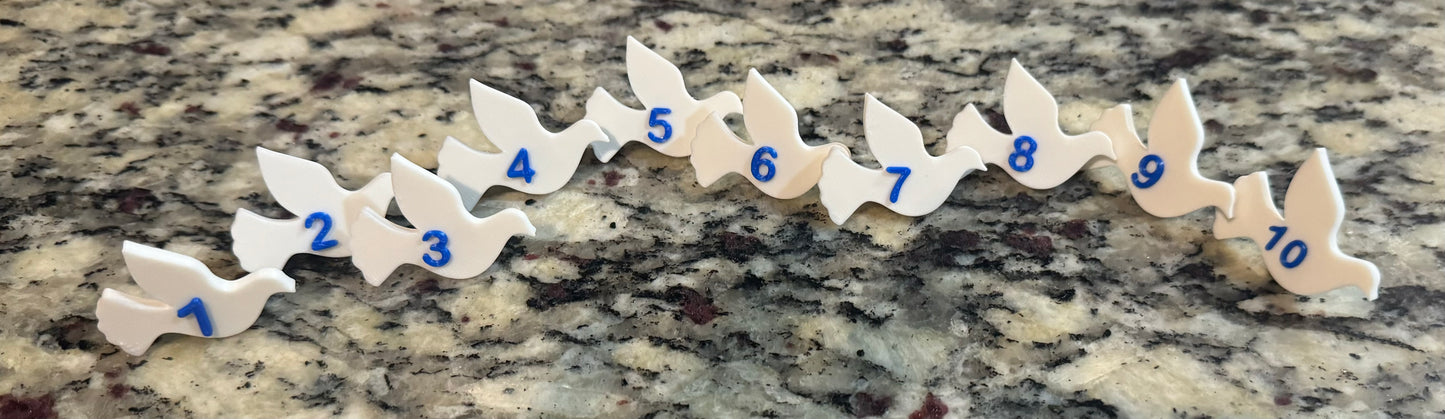 Dove Number Pin