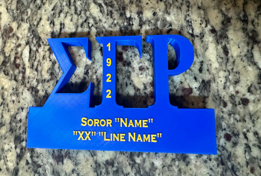 Custom SGRho Desk Plaque