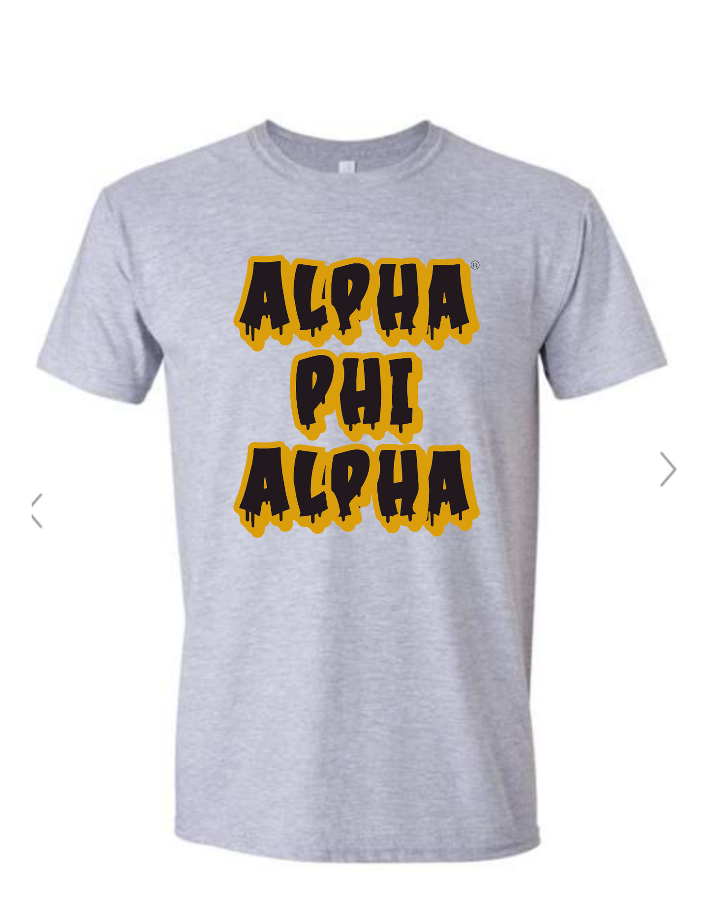 Grey Alpha Phi Alpha Drip Shirt