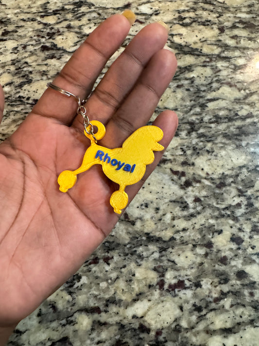 Rhoyal Poodle Keychain