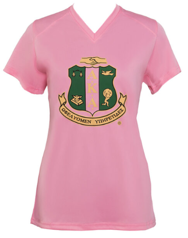 Pink AKA Shield V-Neck