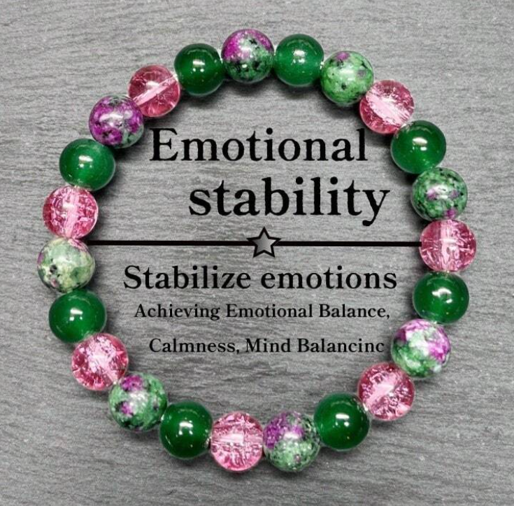 Pink and Green Bead Bracelet